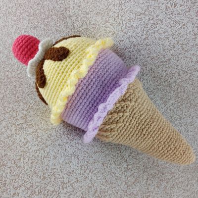 Вязаное Вкусное мороженое, 36 см — фото 2