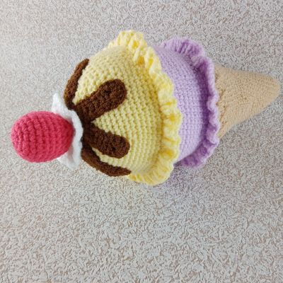 Вязаное Вкусное мороженое, 36 см — фото 3