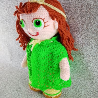 Вязаная кукла Даша-обаяшка, 32 см — фото 4