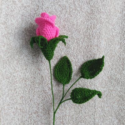Вязаные цветы Роза, 30см — фото 1