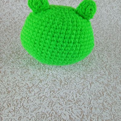 Вязаная игрушка Зеленая свинка из игры-головоломки Энгри Бердз, 12 см — фото 5