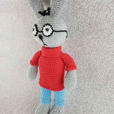 Вязаная игрушка из мультика «Винни Пух» Кролик, 46 см — фото 2
