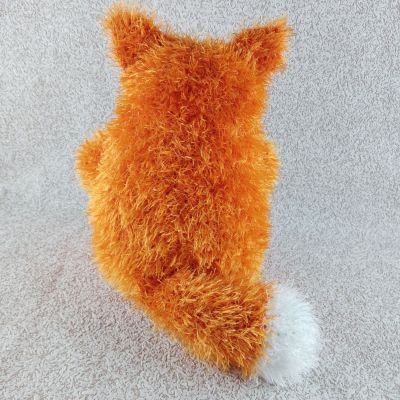 Вязаная игрушка Котик Огонёк, 28×23 см — фото 6