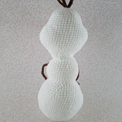 Вязаная игрушка Снеговик Олаф из мультика «Холодное сердце», 40 см — фото 5