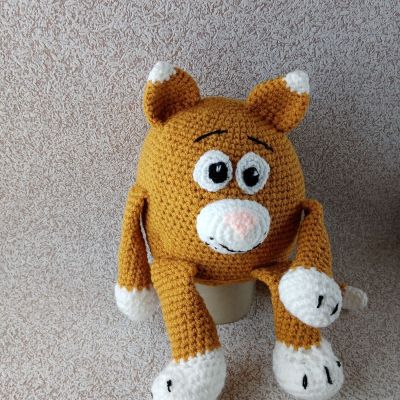 Вязаная игрушка Котёнок-пухлёнок, 26×16 см  — фото 2