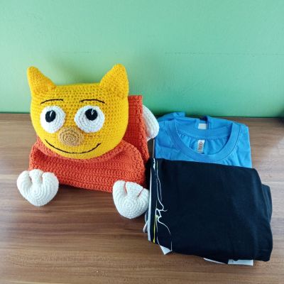 Пижамница Кошка, вязанная крючком, 49×26 см — фото 5