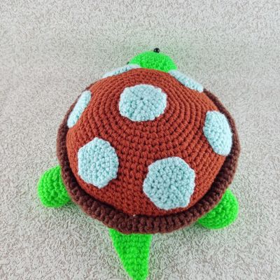 Вязаная игрушка Черепаха Маха, 31×24 см — фото 5