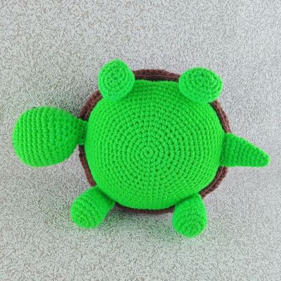 Вязаная игрушка Черепаха Маха, 31×24 см — фото 6